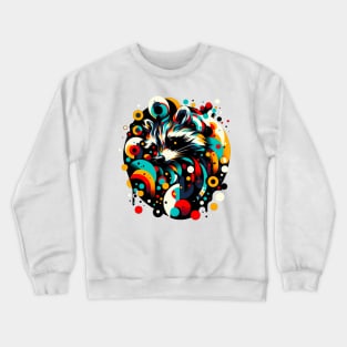 Raccoon Abstract Euphoria Crewneck Sweatshirt